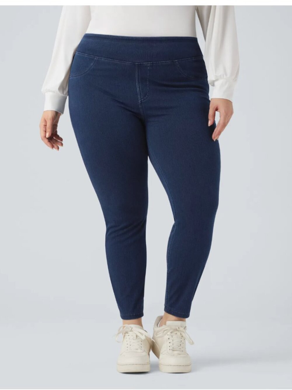 Halara Flex™ High Waisted Stretchy Pull On Knit Denim Legging Jeans Size 1X NWOT